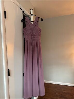 Bill Levkoff Dusty Rose Sleeveless Chiffon Gown